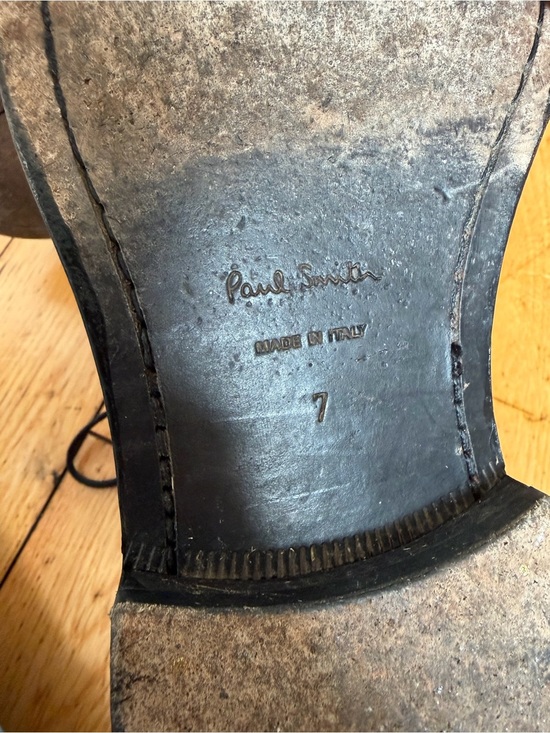 Paul Smith Black Leather Combat Cap Toe Lace Up Ankle Boots Mens Uk 7 US 8 main image 7